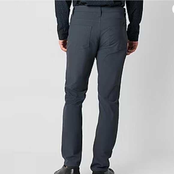 Stylus 5 Pocket Pant Mens Slim Fit Flat Front Pant Size 36x34, Blue - Picture 2 of 7